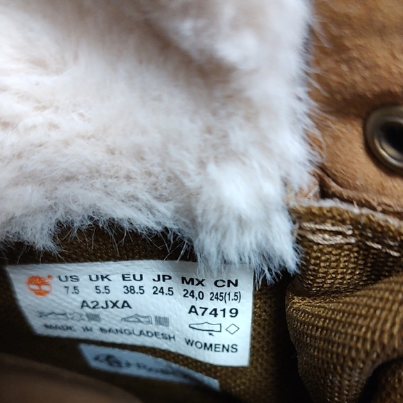 Timberland Women's Tan Boots with White Lining Stone Street NWOB - Picture 6 of 9